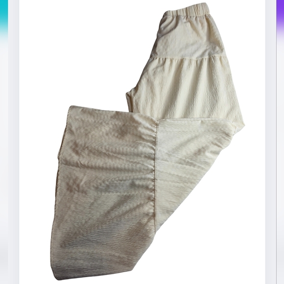 Shein M Apricot Hippie Boho Tiered Wide Leg Pants Festival Fall 2974-ae - Picture 12 of 13